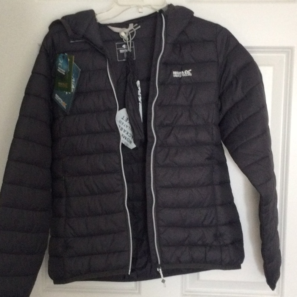 Dark Charcoal Gray Puffer Jacket